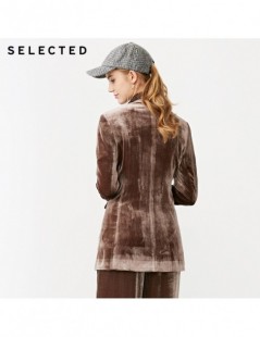 Blazers SELECTED Women Velvet Business Suit Blazer jacket 418408515 - PECAN BROWN - 53111225146345 $22.82