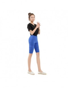 Shorts Women Short Knee Length Elastic Solid Color Ladies Casual Trousers Fitness Plus Size 3-5XL JL - sapphire - 46392890444...