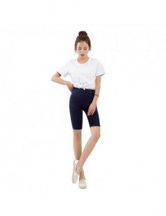 Shorts Women Short Knee Length Elastic Solid Color Ladies Casual Trousers Fitness Plus Size 3-5XL JL - sapphire - 46392890444...