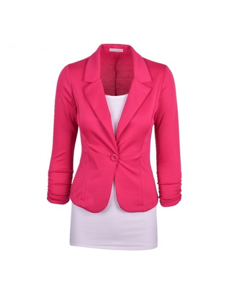 Blazers New Women Blazer Spring Slim Top Elegant Single Button Short Design Big Size Blazer Suit Female Suit & Women Work Wea...