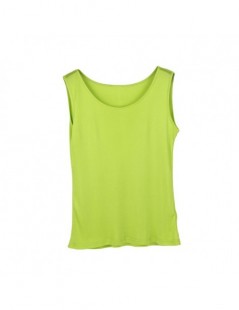 Tank Tops Fashion Knitted Silk Women Sleeveless Tank Top Vest Basic Shirts Summer Camisoles Style Multicolor - Shiny green - ...