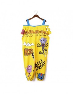 Jumpsuits Fashion Street Personality Loose Jumpsuits Women Hip-hop Pocket Jumpsuits Summer Harajuku Cartoon Print Suspenders ...