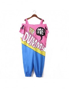 Jumpsuits Fashion Street Personality Loose Jumpsuits Women Hip-hop Pocket Jumpsuits Summer Harajuku Cartoon Print Suspenders ...