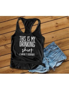 Tank Tops This is My Drinking Shirt Tank Top wine drinking lover slogan women fashion vest undershirt singlet vintage sleevel...