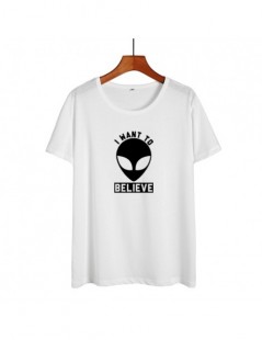 T-Shirts Hip Hop Harajuku Alien Printed Tshirt Ufo Space Science Funny T Shirts Women Summer Tops Tumblr Black White T-shirt ...