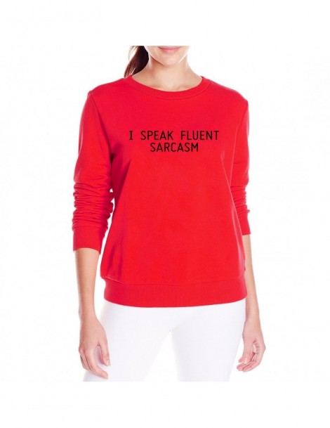 Hoodies & Sweatshirts I SPEAK FLUENT SARCASM Women autumn harajuku hoodies 2019 female streetwear kpop sweatshirts loose fit ...