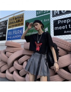 Skirts Fanco Women Skirts Sexy Harajuku Short Skirts Casual Grey Sashes Fashion Pleated Skirts Punk Mini Skirt Vintage - Blac...