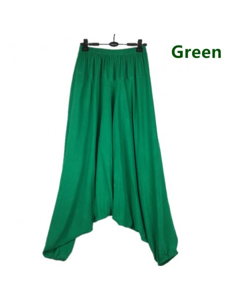 Pants & Capris Plus size M-5XL Summer Women Wide Leg Loose cotton Linen Dress Pants Female Casual Skirt Trousers black green ...