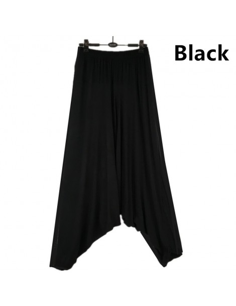 Pants & Capris Plus size M-5XL Summer Women Wide Leg Loose cotton Linen Dress Pants Female Casual Skirt Trousers black green ...