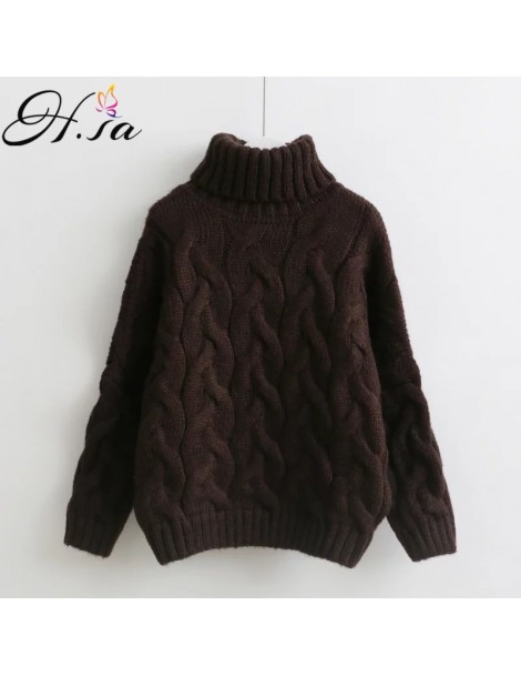 Pullovers Women Turtleneck Sweaters Autumn Winter 2017 Pull Jumpers European Casual Twist Warm Sweaters Female oversized swea...