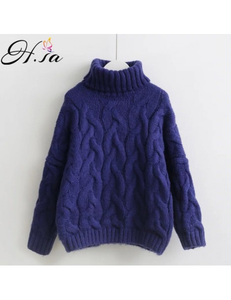 Pullovers Women Turtleneck Sweaters Autumn Winter 2017 Pull Jumpers European Casual Twist Warm Sweaters Female oversized swea...