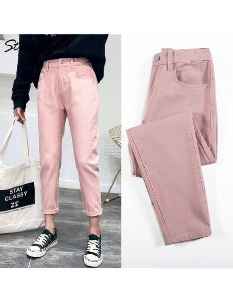 Jeans Denim Pants Capris Harem Jeans Women 2019 High Waist Jean Female Denim Pant Khaki Ladies Jeans Loose Pink Harem Pants W...