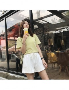 Shorts Summer New High Waist Short Pants Loose Korean Version Of The Thin Casual Cotton And Linen Solid Color Shorts Pants - ...