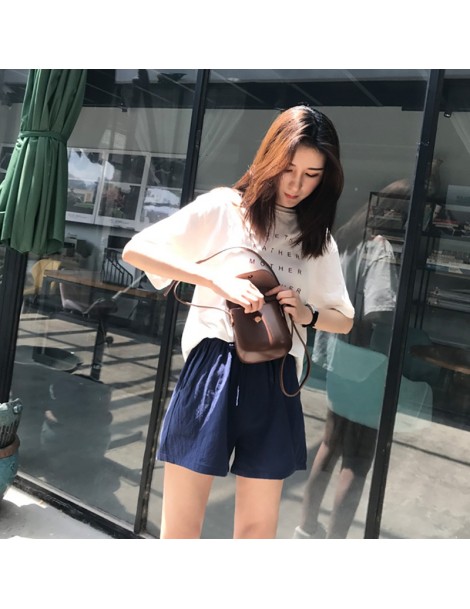 Shorts Summer New High Waist Short Pants Loose Korean Version Of The Thin Casual Cotton And Linen Solid Color Shorts Pants - ...