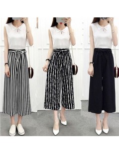 Pants & Capris Womens Wide Leg High Waist Casual Summer Thin Pants Loose Culottes Trousers FDC99 - D - 4N4154076952-4 $6.80