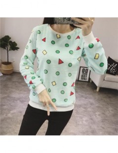 Hoodies & Sweatshirts 2018 Long Sleeve Harajuku Hoodies Kawaii Sweatshirt Women Clothes Cartoon Geometric Print Top Autumn Wi...