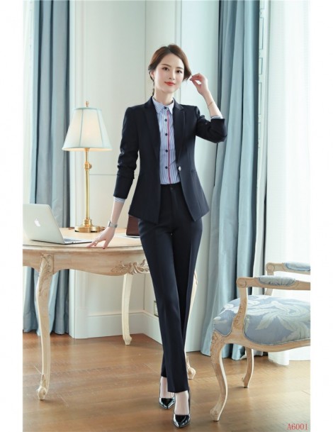 Pant Suits Formal Ladies Black Blazer Women Business Suits with Pant and Jacket Set Work Wear Office Uniform Design Styles - ...