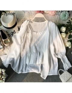 Blouses & Shirts Chiffon Women Blouse Summer 2019 New Slash Neck Flare Sleeve Blusa Loose Sunscreen Shirts+Slim Waist Camis 4...