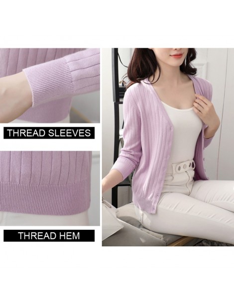 Cardigans Candy Color Spring Autumn Thin Cardigan Women Long Sleeve Knitted Sweater and Cardigan Female Tricot Jumper Femme T...