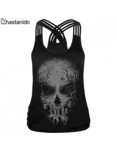 Tank Tops Tank Top Women Sleeveless Skull 3d Printed Tees Satin Top Fitness Casual Workout Tops Sexy Breathable Summer Vest B...