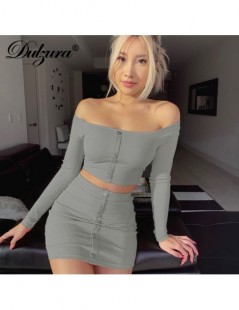 Women's Sets 2019 Summer Women Two piece set Skirt set Button Crop top Sexy Elegant Festival Knitted Party Clothes Streetwear...