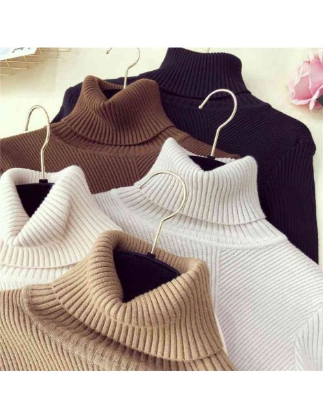 Pullovers Turtleneck Women Sweater Autumn Winter Thick Female Jumper Geometric Pullover Christmas Sweaters Long Sleeve Pull F...