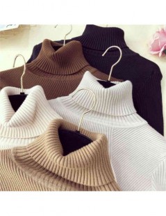 Pullovers Turtleneck Women Sweater Autumn Winter Thick Female Jumper Geometric Pullover Christmas Sweaters Long Sleeve Pull F...