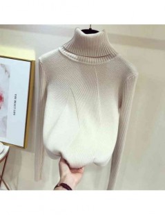 Pullovers Turtleneck Women Sweater Autumn Winter Thick Female Jumper Geometric Pullover Christmas Sweaters Long Sleeve Pull F...