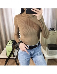 Pullovers Turtleneck Women Sweater Autumn Winter Thick Female Jumper Geometric Pullover Christmas Sweaters Long Sleeve Pull F...