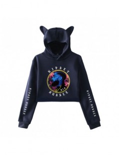 Hoodies & Sweatshirts Nipsey Hussle Cat Ear Hoodies Sweatshirt Sexy Navel Occident Idol comfortable Casual Women cool Navel H...