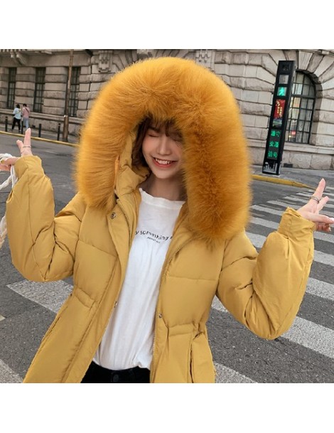 Parkas 2019 Fur Hooded Parkas Mujer Winter Thickening Warm Cotton Padded Long Paragraph Jacket Women Plus Size 3xl Slim Femal...