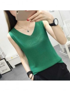 Tank Tops 2019 New Fashion Spring Summer V-Neck Women Tank Tops Sexy Slim Ladies Vest Casual Solid Color Sleeveless Tank Top ...