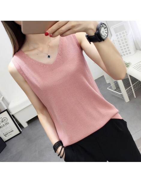 Tank Tops 2019 New Fashion Spring Summer V-Neck Women Tank Tops Sexy Slim Ladies Vest Casual Solid Color Sleeveless Tank Top ...