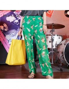 Pants & Capris European Floral Casual Wide Leg Long Harem Pants Mid Waist Loose Elastic Waist Palazzo Trousers New Beach Pant...