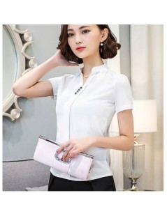 Blouses & Shirts 2019 summer chiffon office lady blouse women shirt fashion short sleeve stripe women's clothing women's tops...