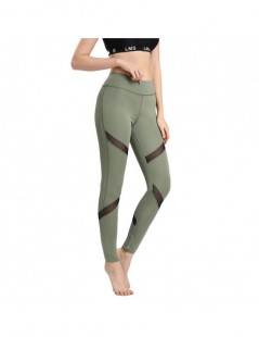 Leggings High Waist Sexy Leggings Mesh Design Pants Women Large Size Capris Spring Summer Sportswear Push Up Legging - Green ...