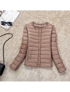 Parkas Spring Down Jacket Women Slim Jacket Thin Short Coat Plus Size 3XL Female Casual Jacket Ultra Light Jackets for Women ...