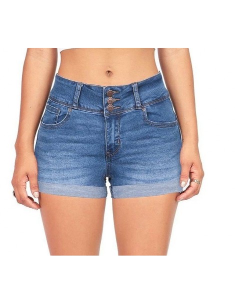 Shorts High-Waist Jean Zipper Botton Women's Denim Shorts Fashion Pocket Modis Shorts Femme Short Mujer pantalones cortos muj...