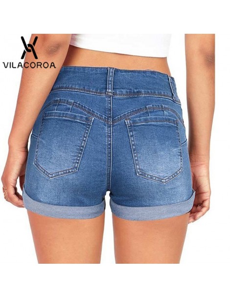 Shorts High-Waist Jean Zipper Botton Women's Denim Shorts Fashion Pocket Modis Shorts Femme Short Mujer pantalones cortos muj...