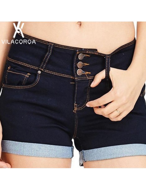 Shorts High-Waist Jean Zipper Botton Women's Denim Shorts Fashion Pocket Modis Shorts Femme Short Mujer pantalones cortos muj...