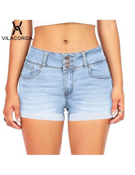 Shorts High-Waist Jean Zipper Botton Women's Denim Shorts Fashion Pocket Modis Shorts Femme Short Mujer pantalones cortos muj...