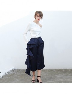 Pants & Capris 2019 Ruffle Trousers for Women High Waist Wide Leg Pants Female Casual Palazzo Bottoms Large Size Clothes Kore...