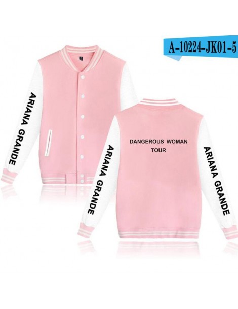 Hoodies & Sweatshirts American Singer Ariana Grande Women/Men Hoodie Sweatshirt Long Sleeve Fleece Baseball Uniform Winter Ja...