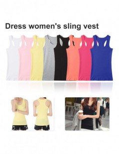 Tank Tops New Solid Slim Women tank Tops Summer Sleeveless Jersey Cotton Tanks Camis Tees For Woman Sexy Top White Black Mult...