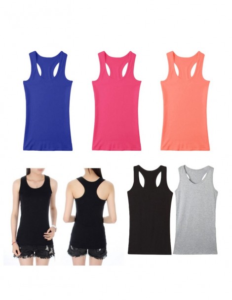 Tank Tops New Solid Slim Women tank Tops Summer Sleeveless Jersey Cotton Tanks Camis Tees For Woman Sexy Top White Black Mult...