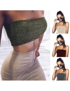 Tank Tops New Fashion Sexy Womens Sequins Glitter Shinny Tank Tops Cami Off Shoulder Sleeveless T-Shirt Summer Button Vest Cr...