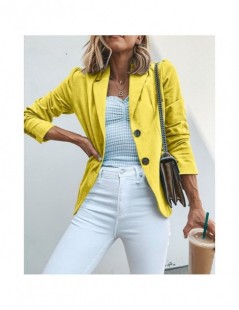 Blazers New Women Solid Color Blazer Jacket 2019 Fashion Slim Blazers Coats Autumn Office Ladies Button Long Sleeve Jackets O...