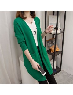 Cardigans New Women Spring/Autumn Sweater Long Cardigan Jacket Korean Slim Pocket Loose Pull Knit Sweater Outwear Coat Casual...