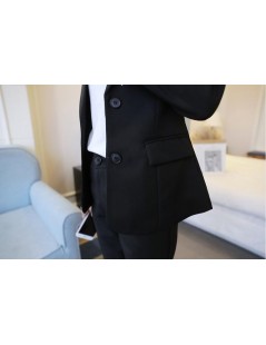 Pant Suits 2019 Spring New Women's Long Sleeve Blazer Suits Single Breasted Tops Button Fly Pants Formal Notched Fashion Eleg...