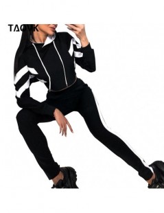 Women's Sets Women Cotton Sporting 2 Pieces Sets Color Spliced Short Sweatshirt & Long Pants Tracksuits Casual Hoodies Outfii...